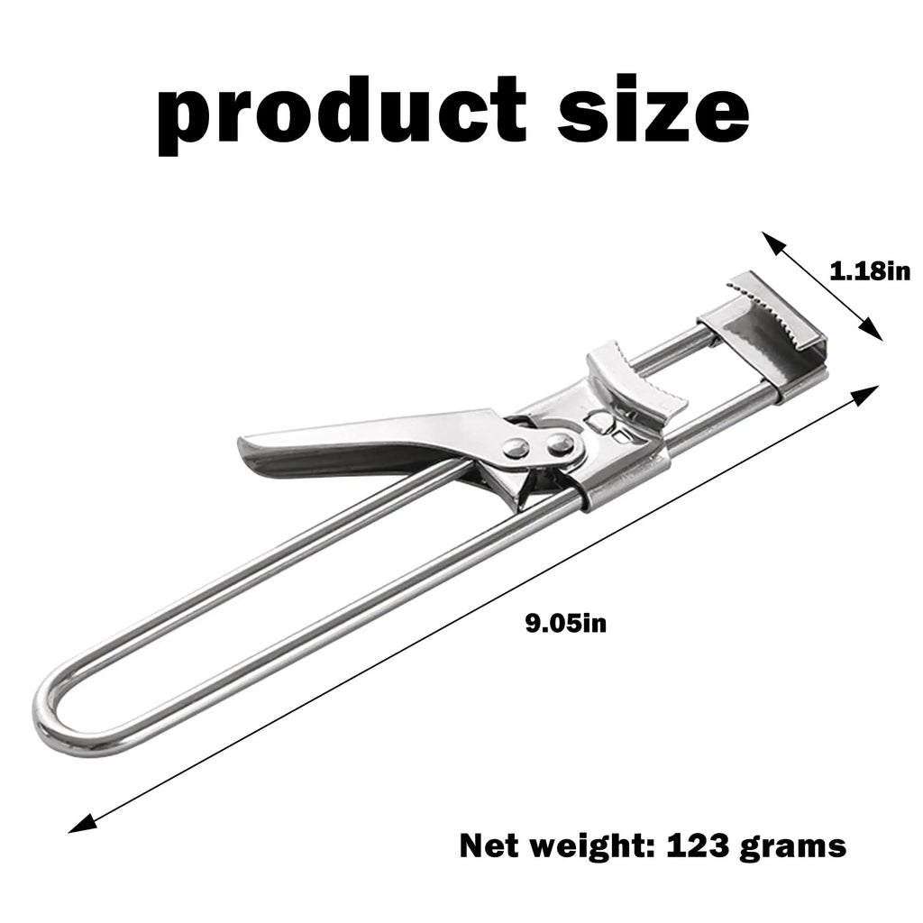 Multifunctional Adjustable Jar Opener for Seniors with Arthritis, Stainless Steel Manual Tool for Easy Grip and Use in the Kitchen