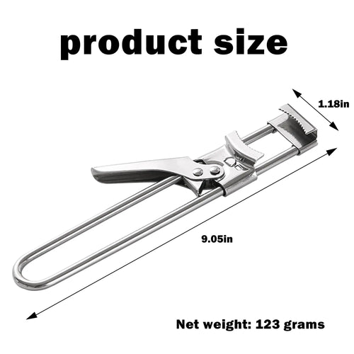 Multifunctional Adjustable Jar Opener for Seniors with Arthritis, Stainless Steel Manual Tool for Easy Grip and Use in the Kitchen
