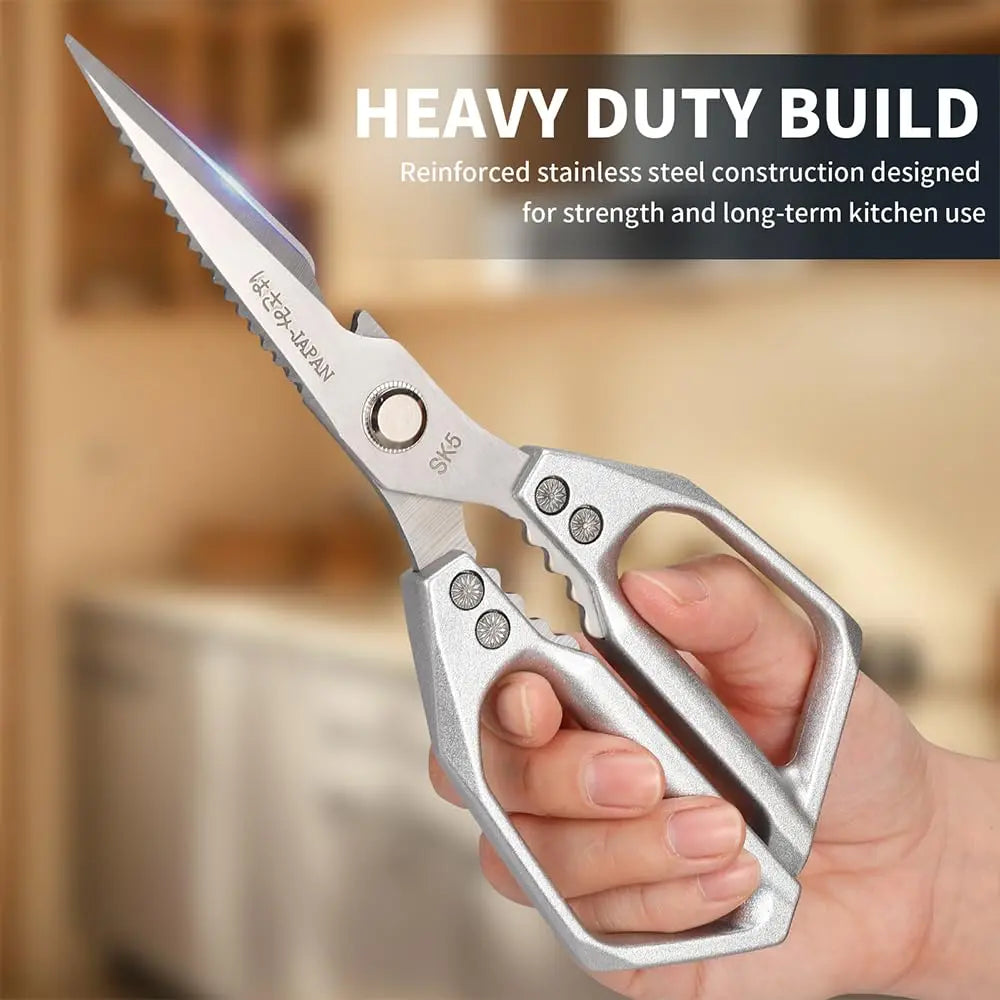 Rust-Proof Food-Grade Alloy Steel Kitchen Scissors - Heavy-Duty Multi-Use Cooking Prep Shears, Bacteria-Resistant, Sharp, Effortless - Ideal for Poultry, Meat, Fruits - Home Supplies Party Gift Option