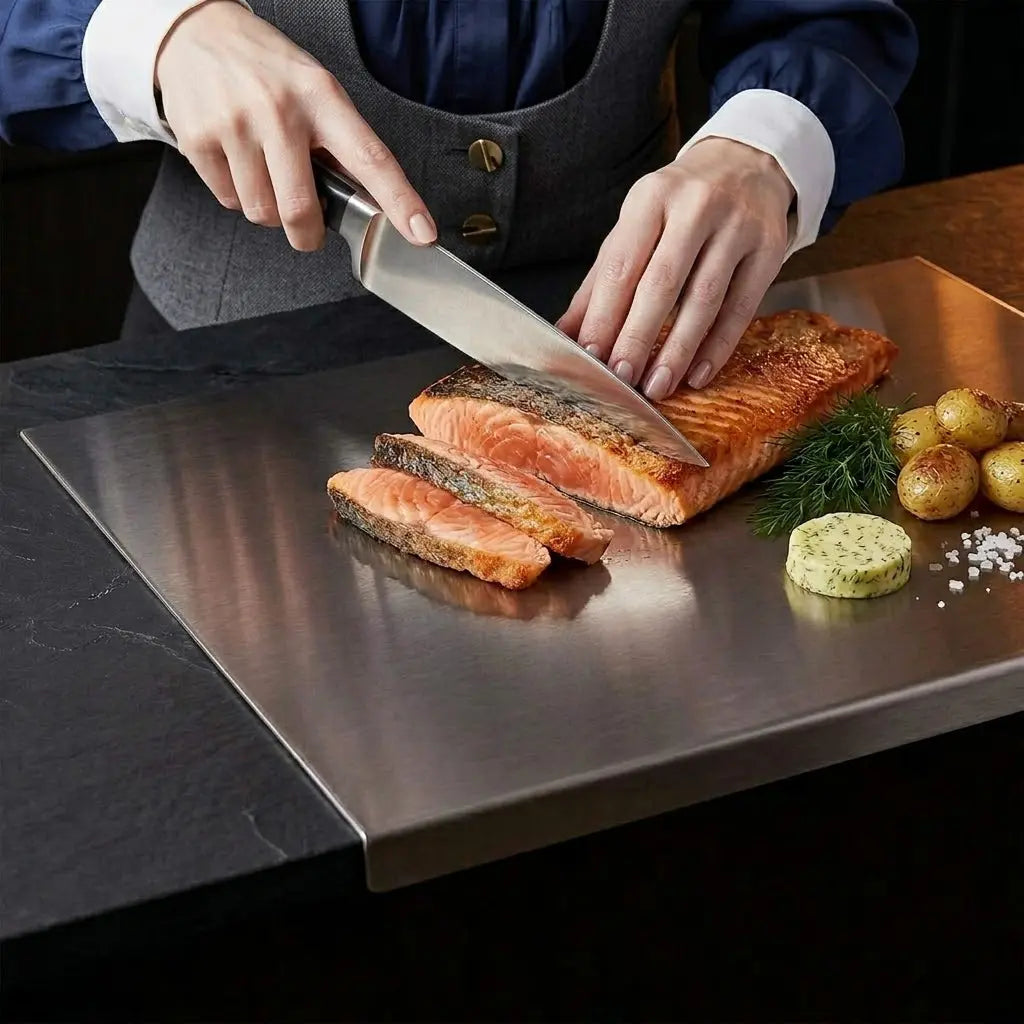 Stainless Steel Chopping Board, Non-Slip Kitchen Chopping Board, Kitchen Cutting Board, Kitchen Accessories, Household Kitchen Gadgets #Summervibes