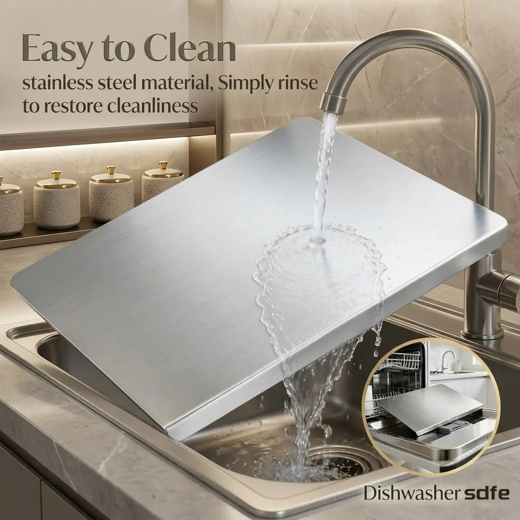 Stainless Steel Chopping Board, Non-Slip Kitchen Chopping Board, Kitchen Cutting Board, Kitchen Accessories, Household Kitchen Gadgets #Summervibes
