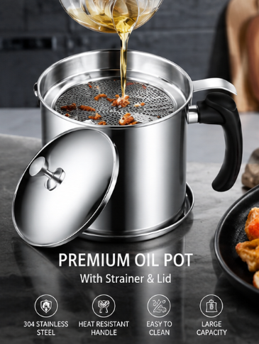 Stainless Steel Oil Dispenser with Tray